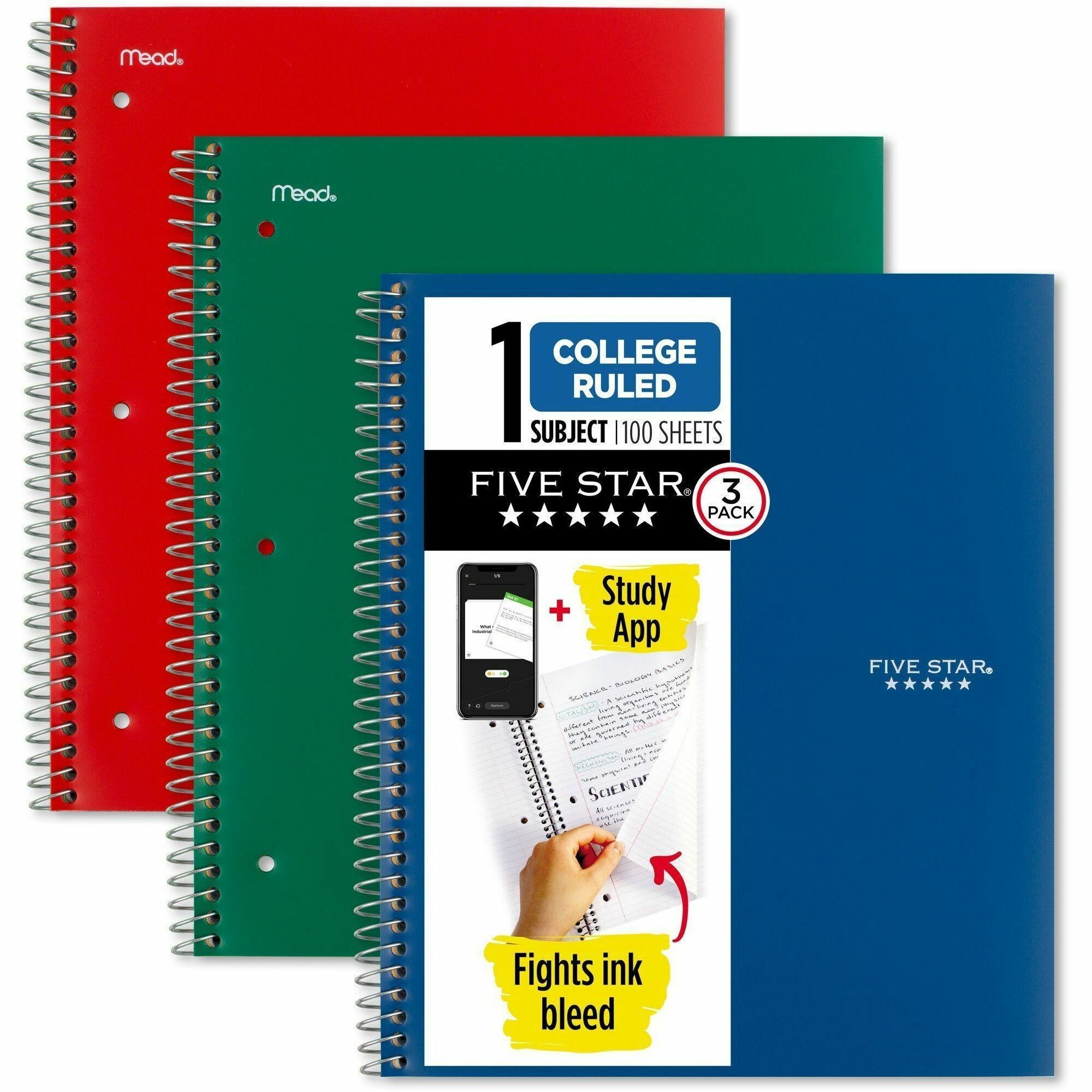 Five Star Subject Spiral Notebook