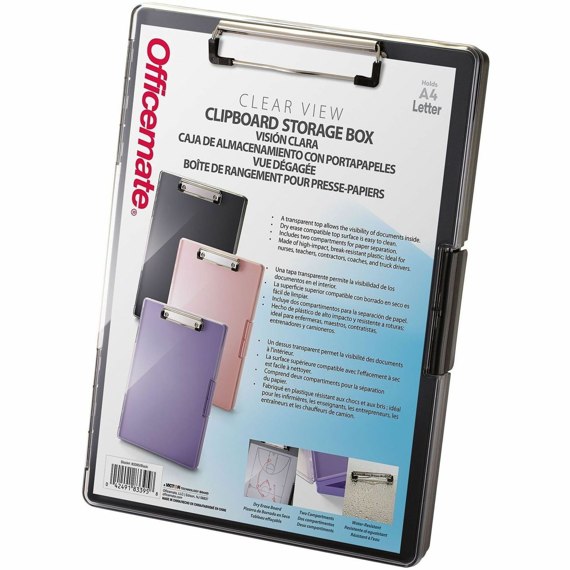Officemate Clear View Storage Clipboard