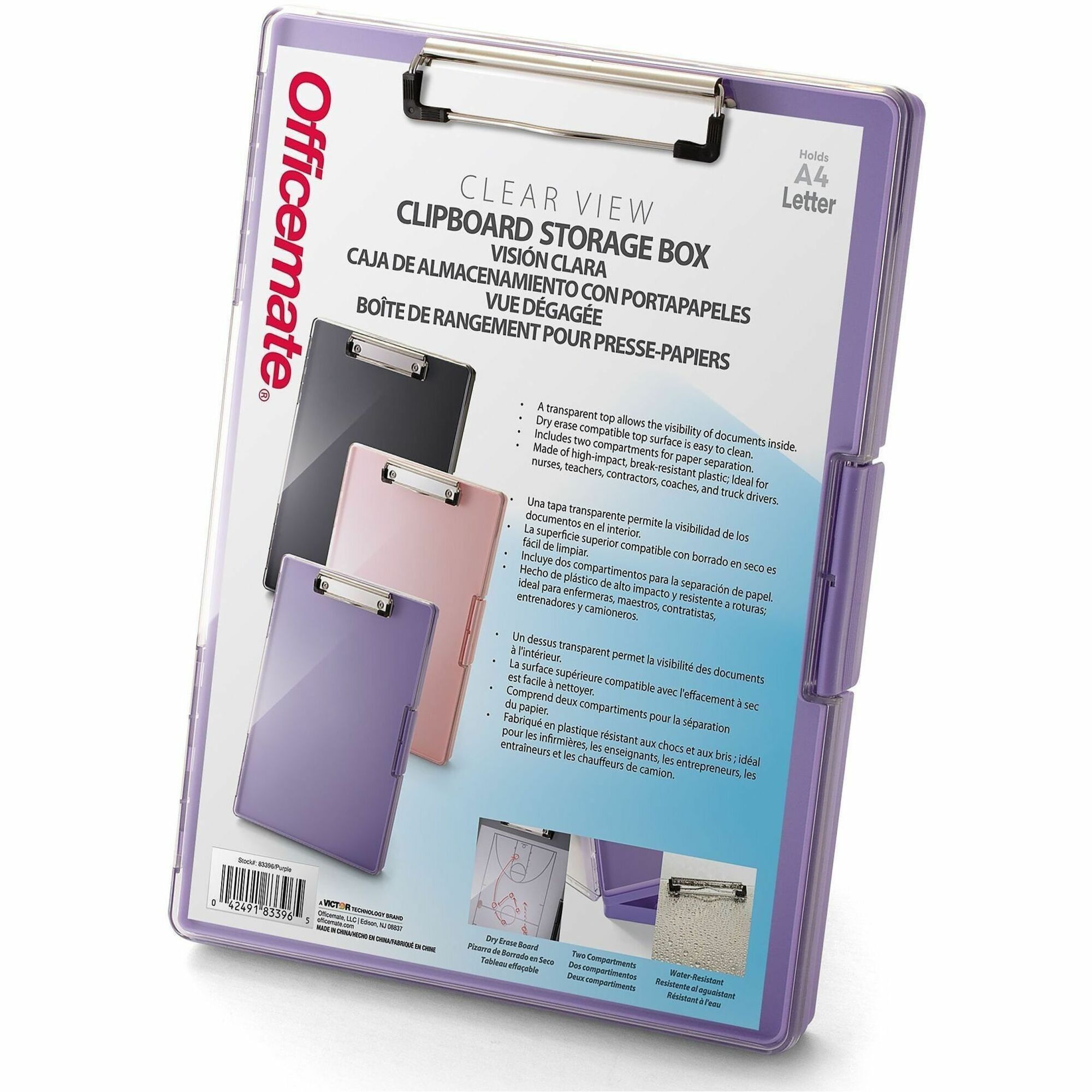 Officemate Clear View Storage Clipboard