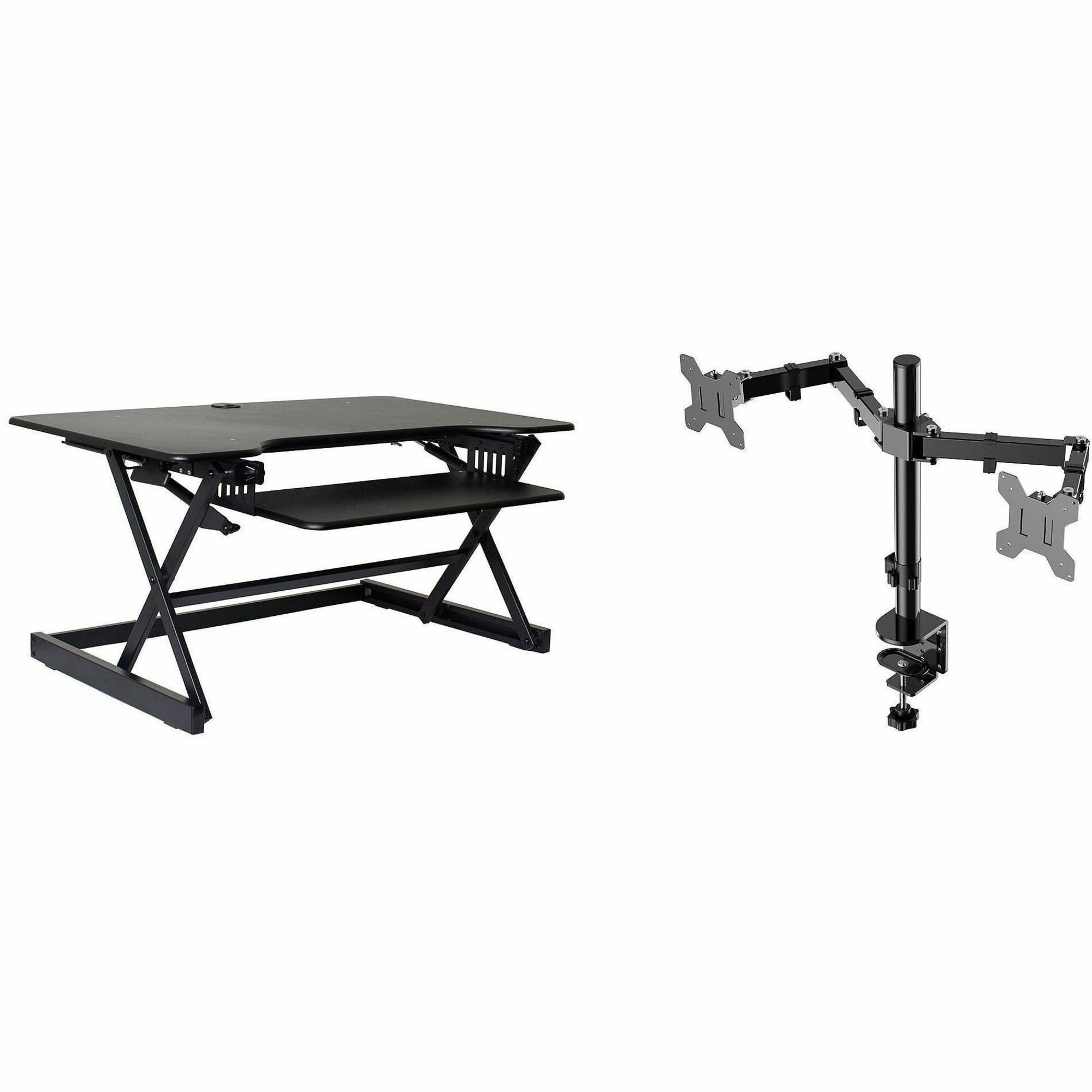 Rocelco Standing Desk Converter & Dual-Monitor Mount