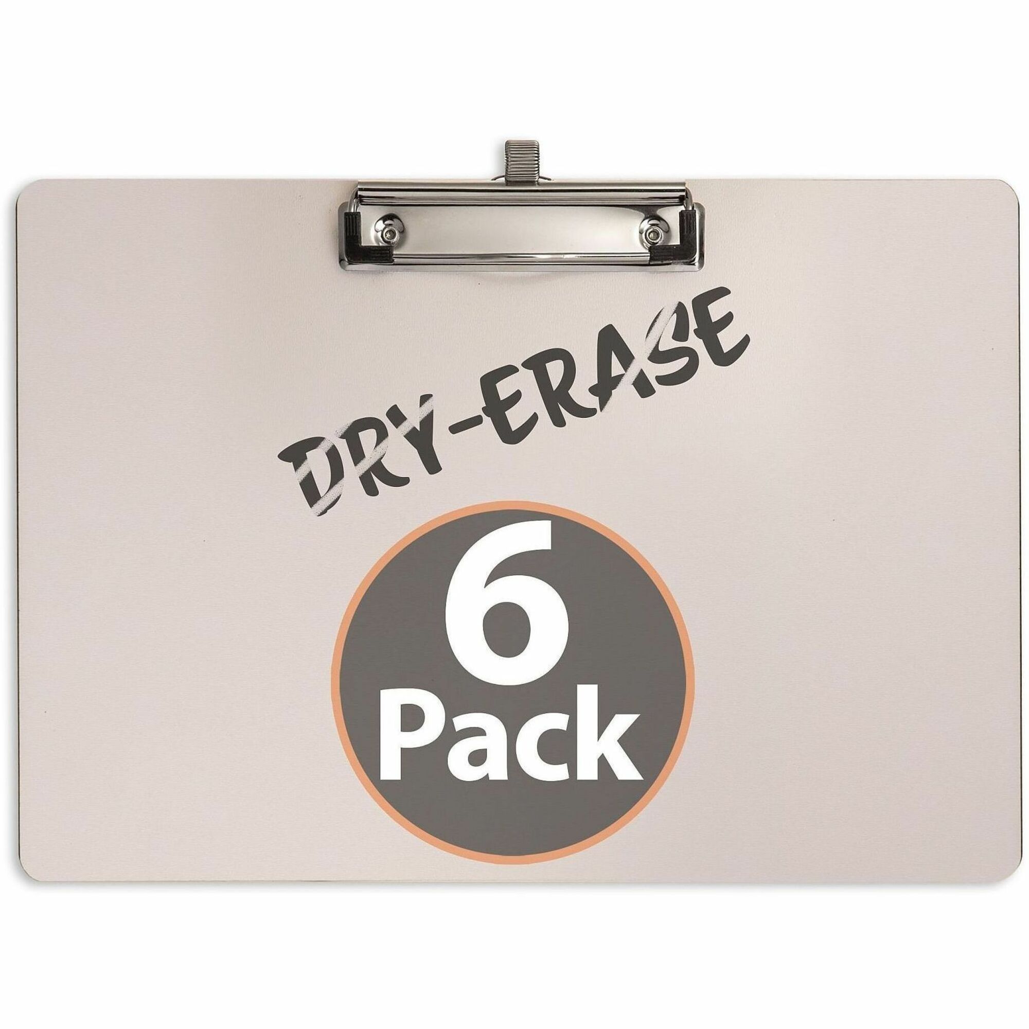 Officemate 83166 Dry Erase Clipboard, Side Clip with Pen Holder, 6pk