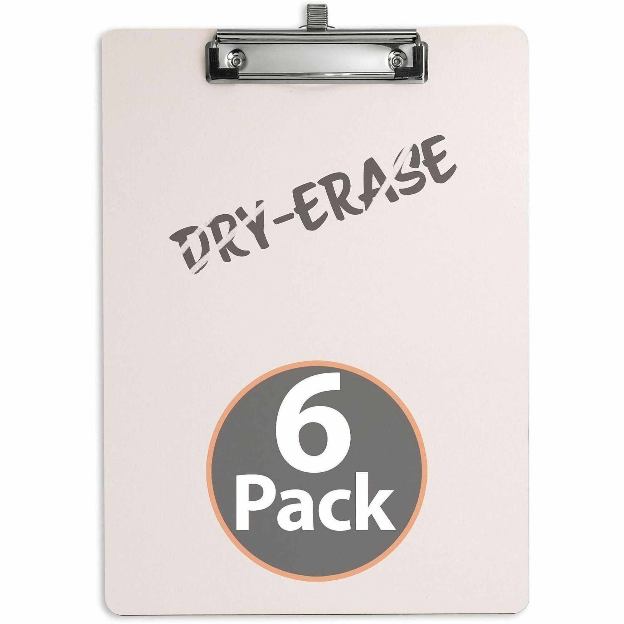 Officemate 83161 Dry Erase Clipboard, Top Clip with Pen Holder, 6pk