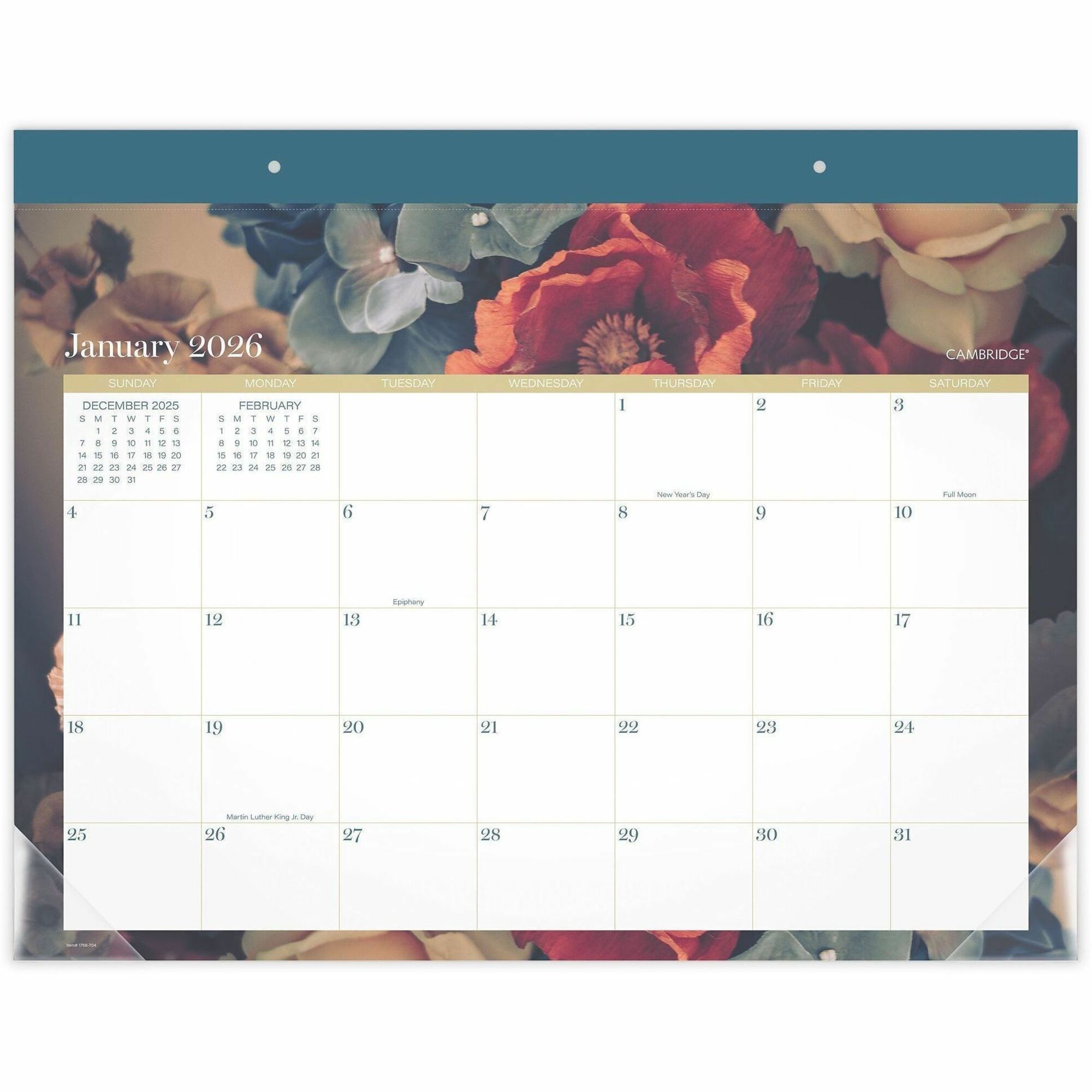 At-A-Glance Midnight Garden Monthly Desk Pad