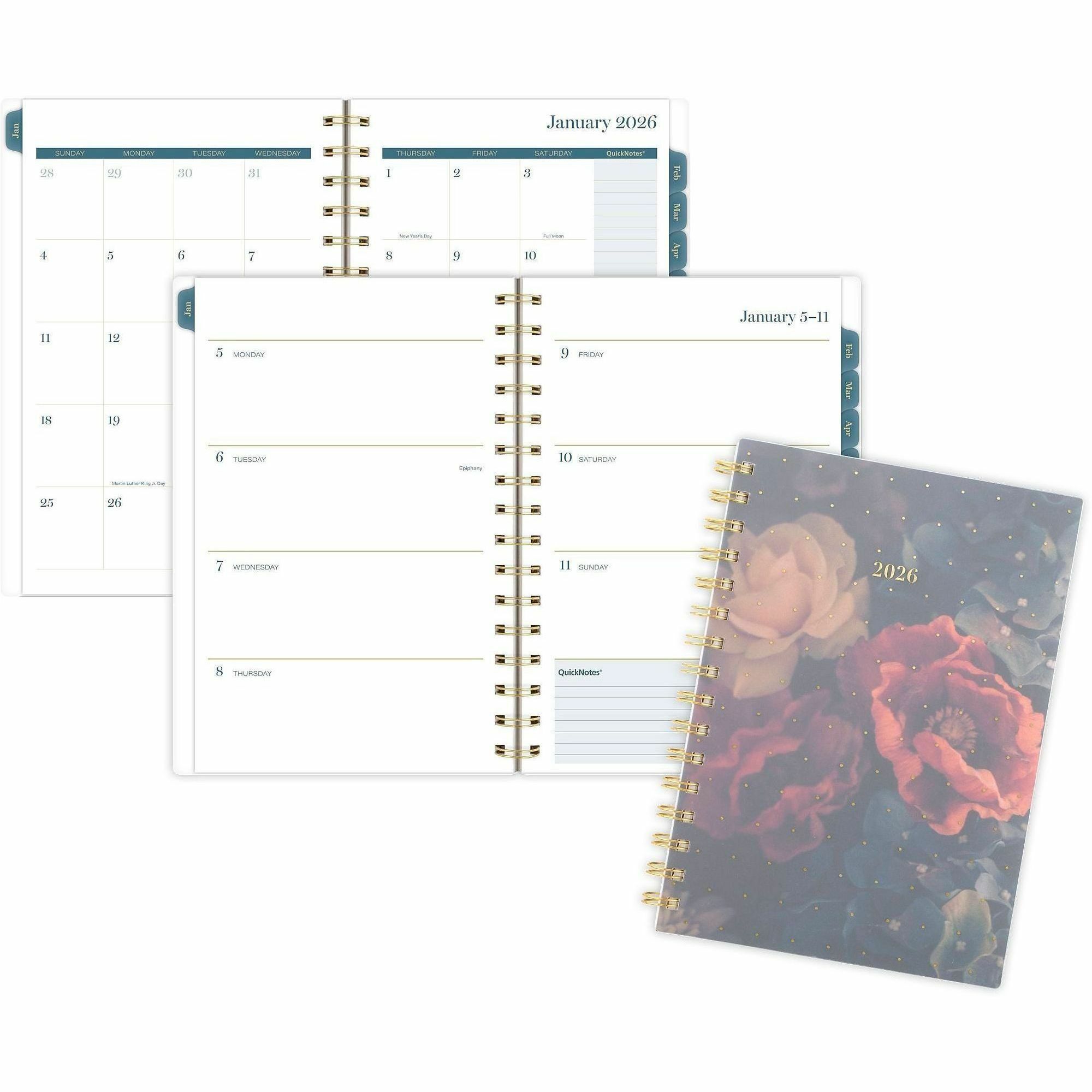 At-A-Glance Midnight Garden Weekly Monthly Planner