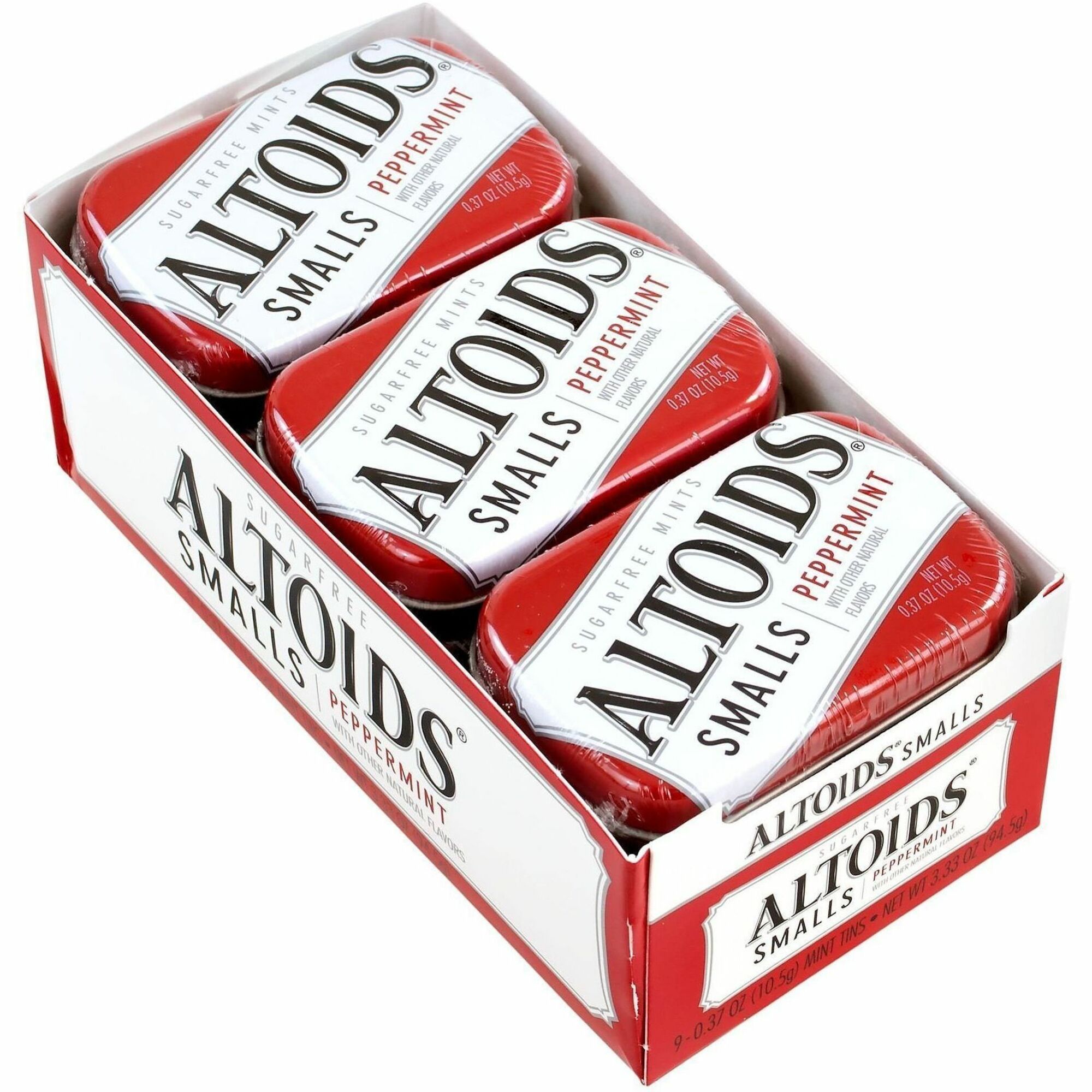 Green Rabbit Altoids Sugar-Free Peppermint Mints - Peppermint - Breath Freshening - 9 / Carton