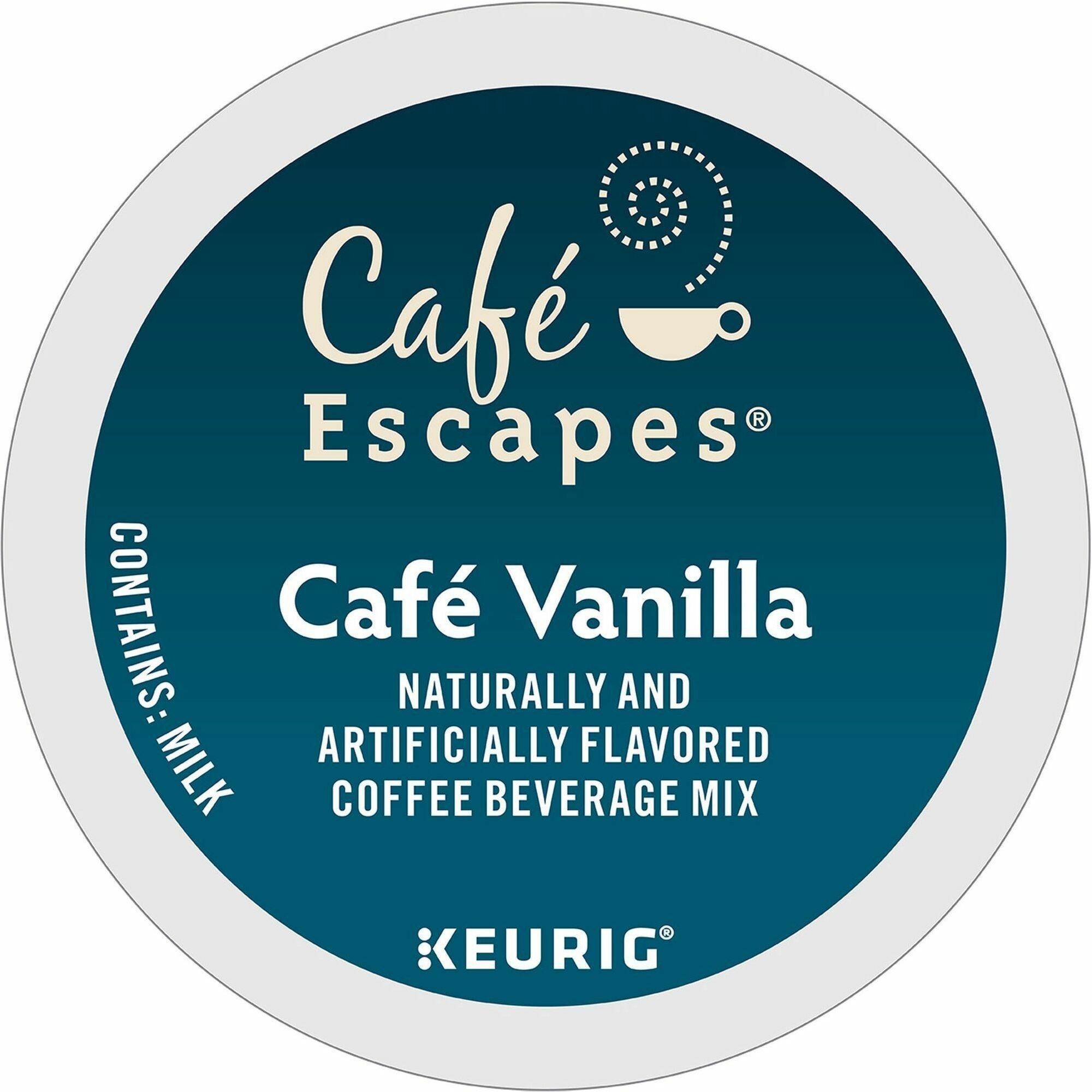 Caf&eacute; Escapes&reg; K-Cup Cafe Vanilla Coffee