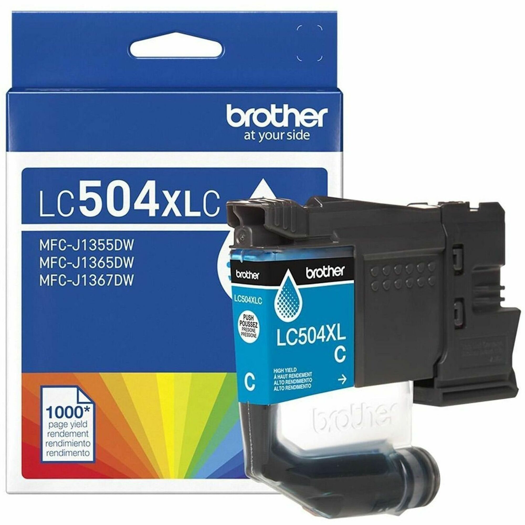 Brother LC504XLC Original High Yield Inkjet Ink Cartridge - Cyan - 1 Each