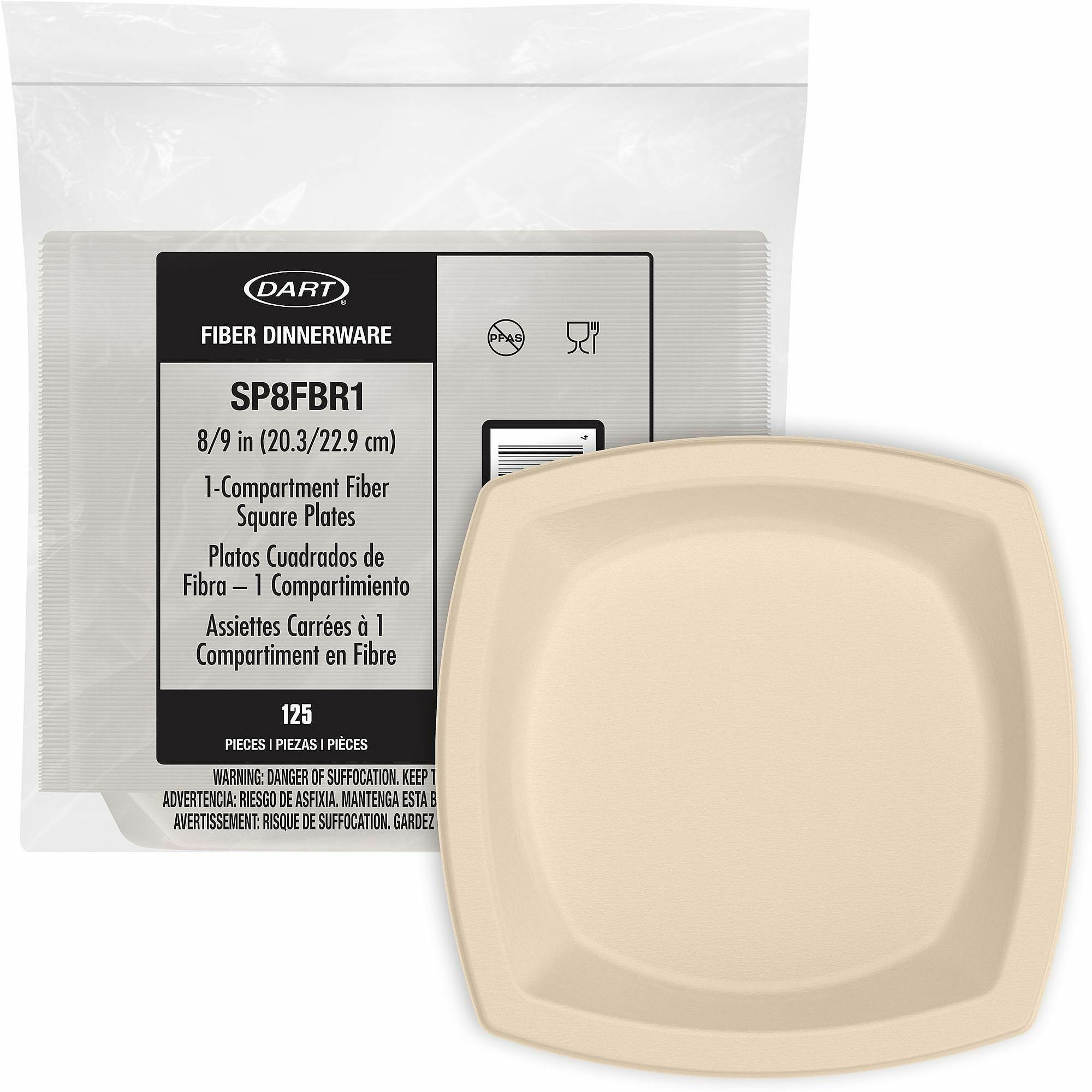 Dart 8" Square Fiber Plates