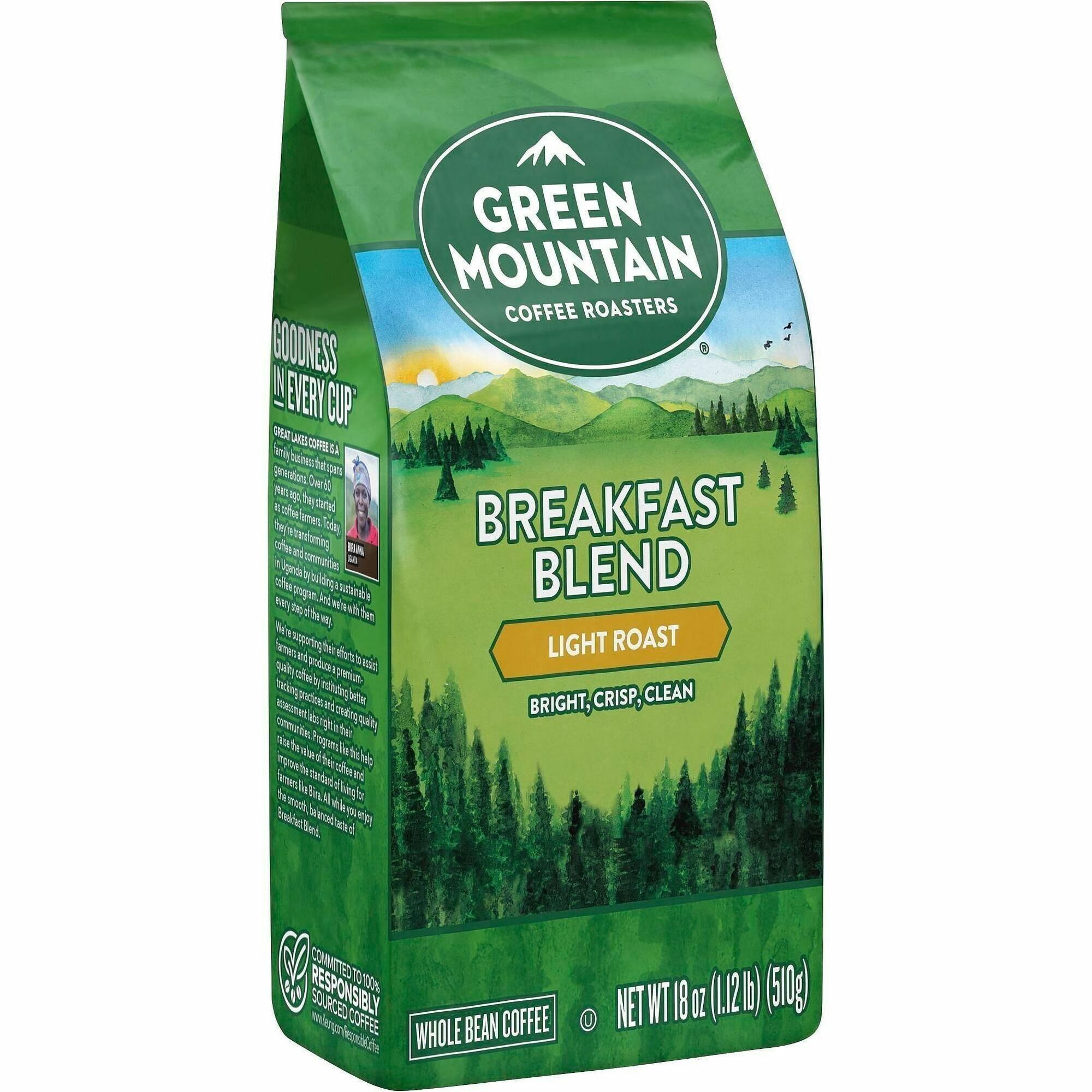 Green Mountain Coffee Roasters&reg; Whole Bean, Bag Breakfast Blend Whole Bean Coffee