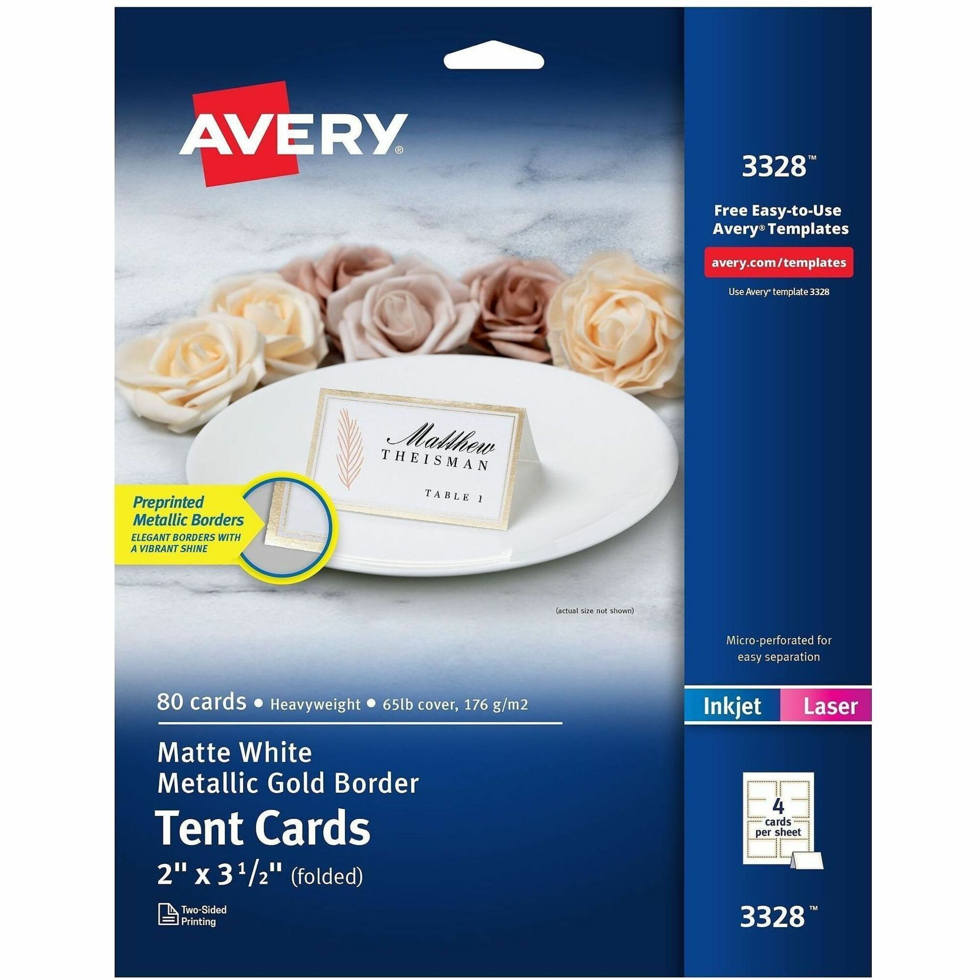 Avery Tent Card