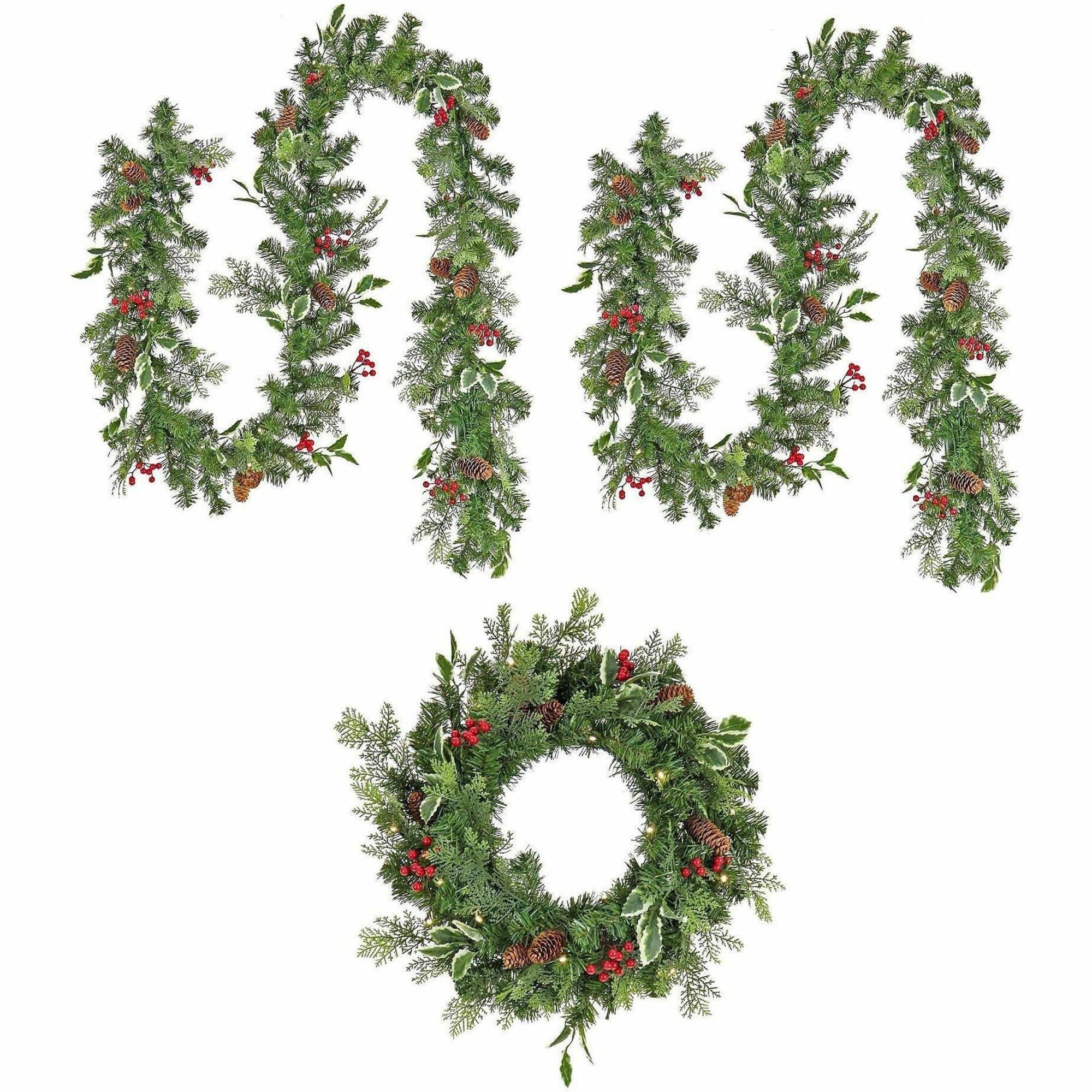 National Tree Wreath & Garland Set - Green
