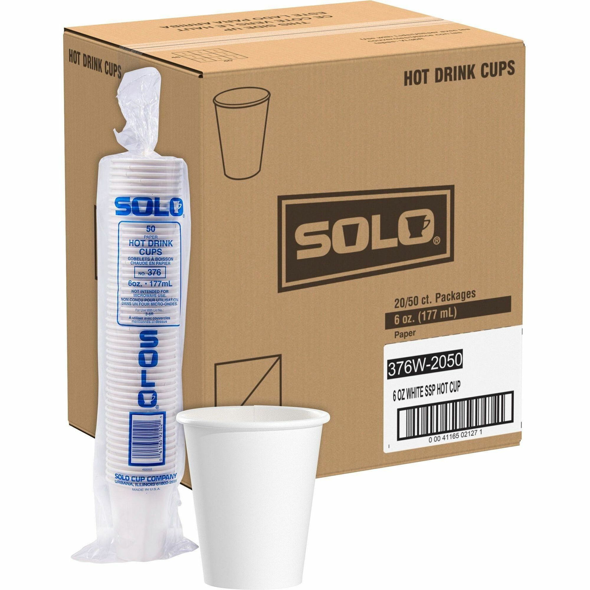 Solo 6 oz Paper Hot Cups