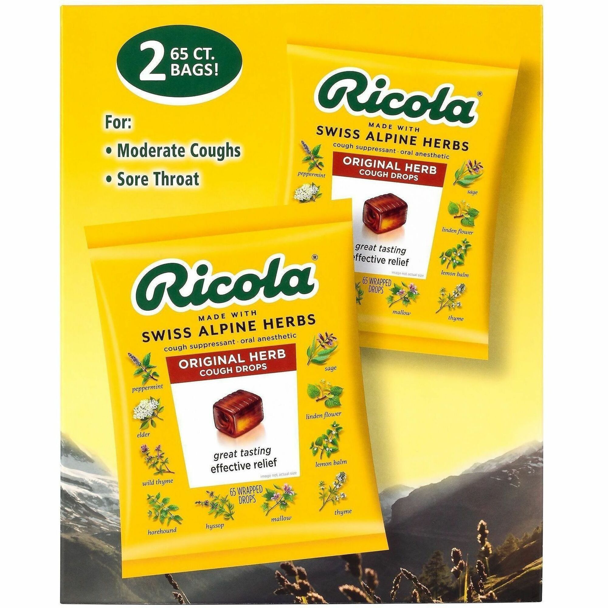 Green Rabbit Ricola Original Herb Cough Drops