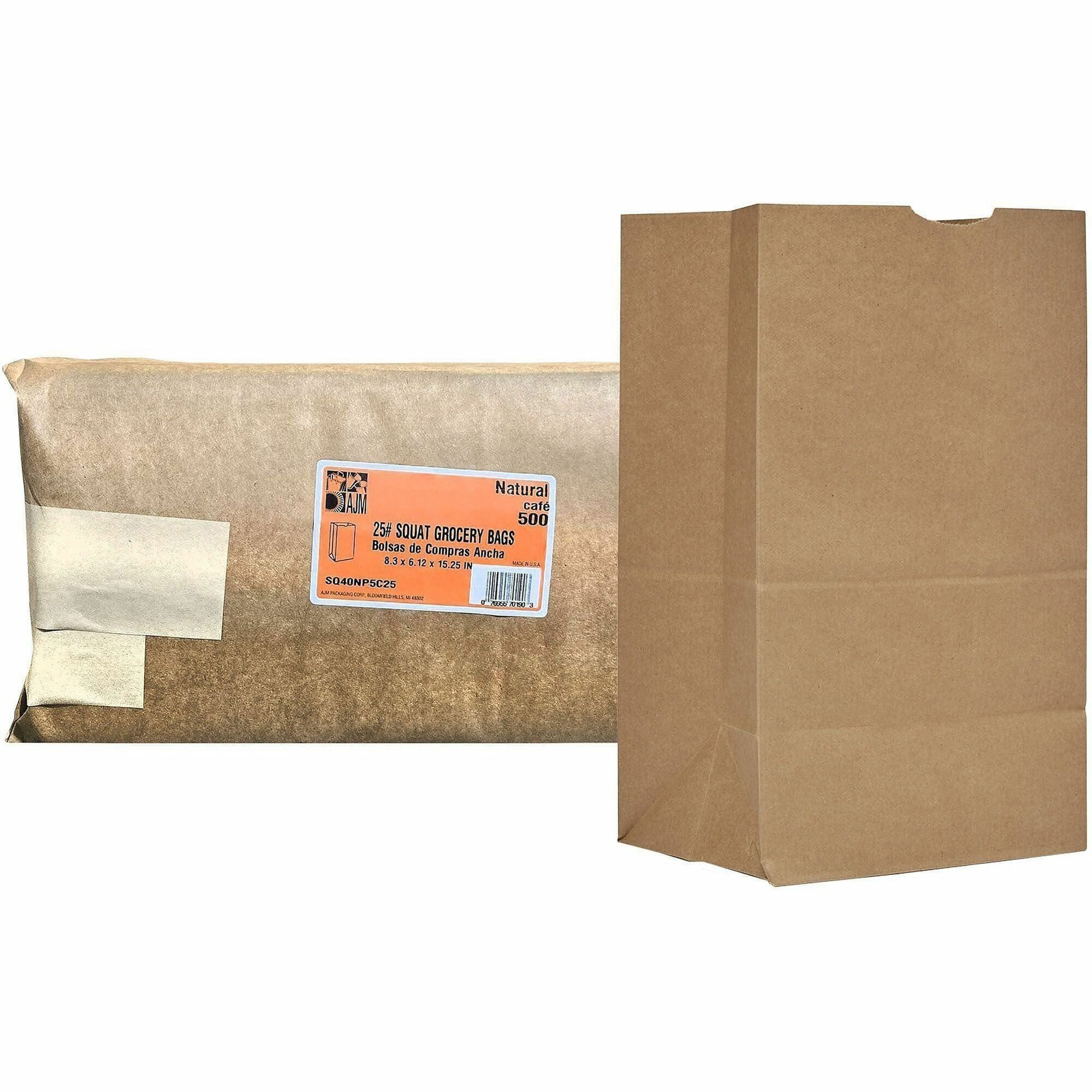AJM No. 25 Natural-Kraft Paper Bags
