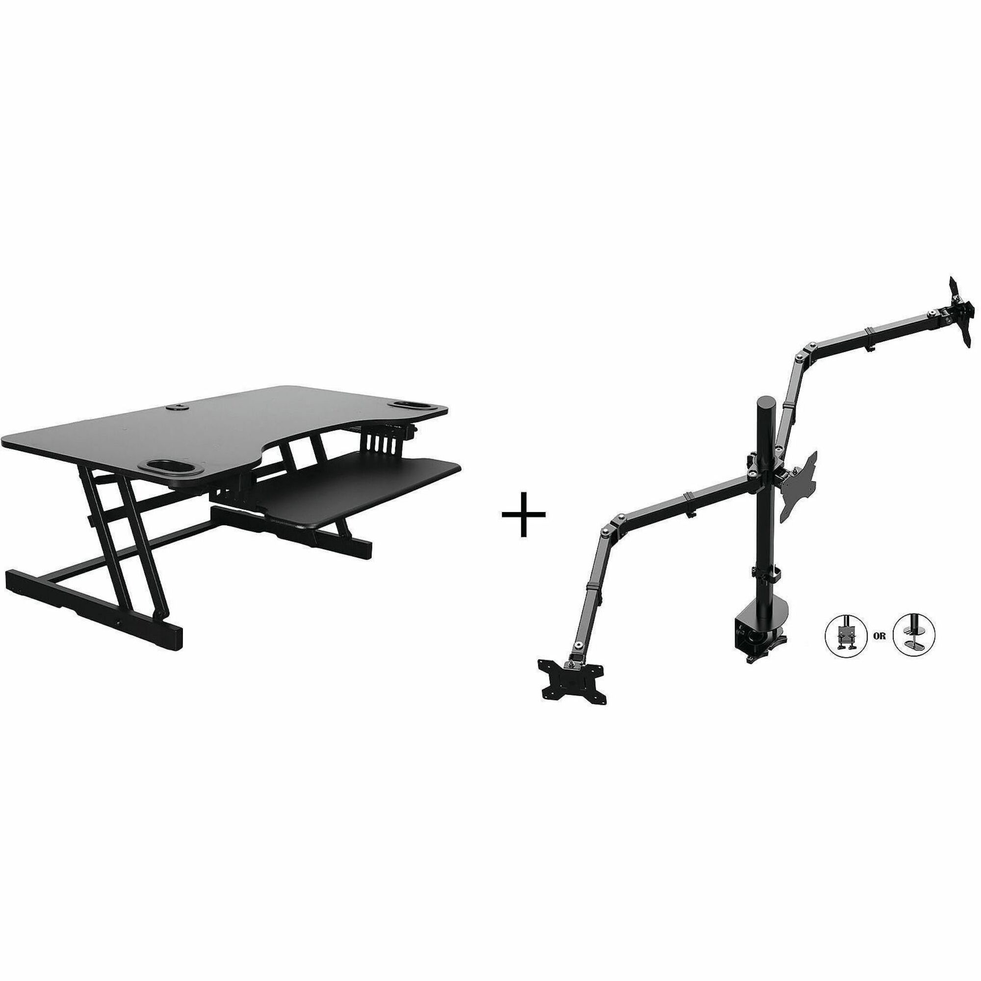 Rocelco R ADRB-45-DM3 Standing Desk Converter Bundle