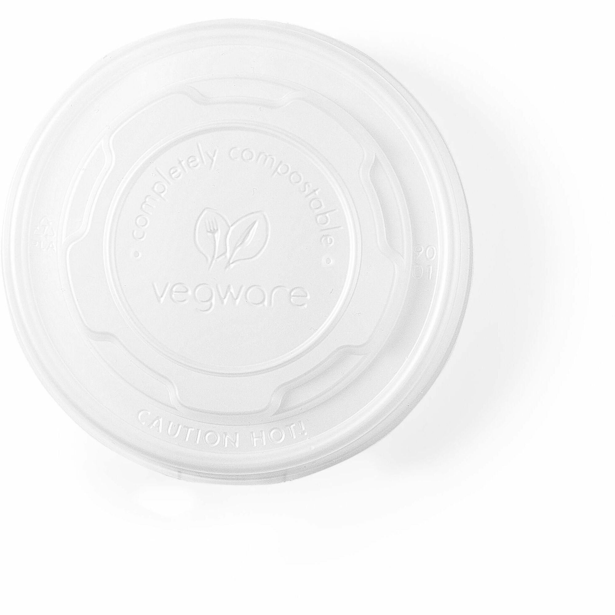Vegware Flat CPLA Lids for 90-Series Soup Containers