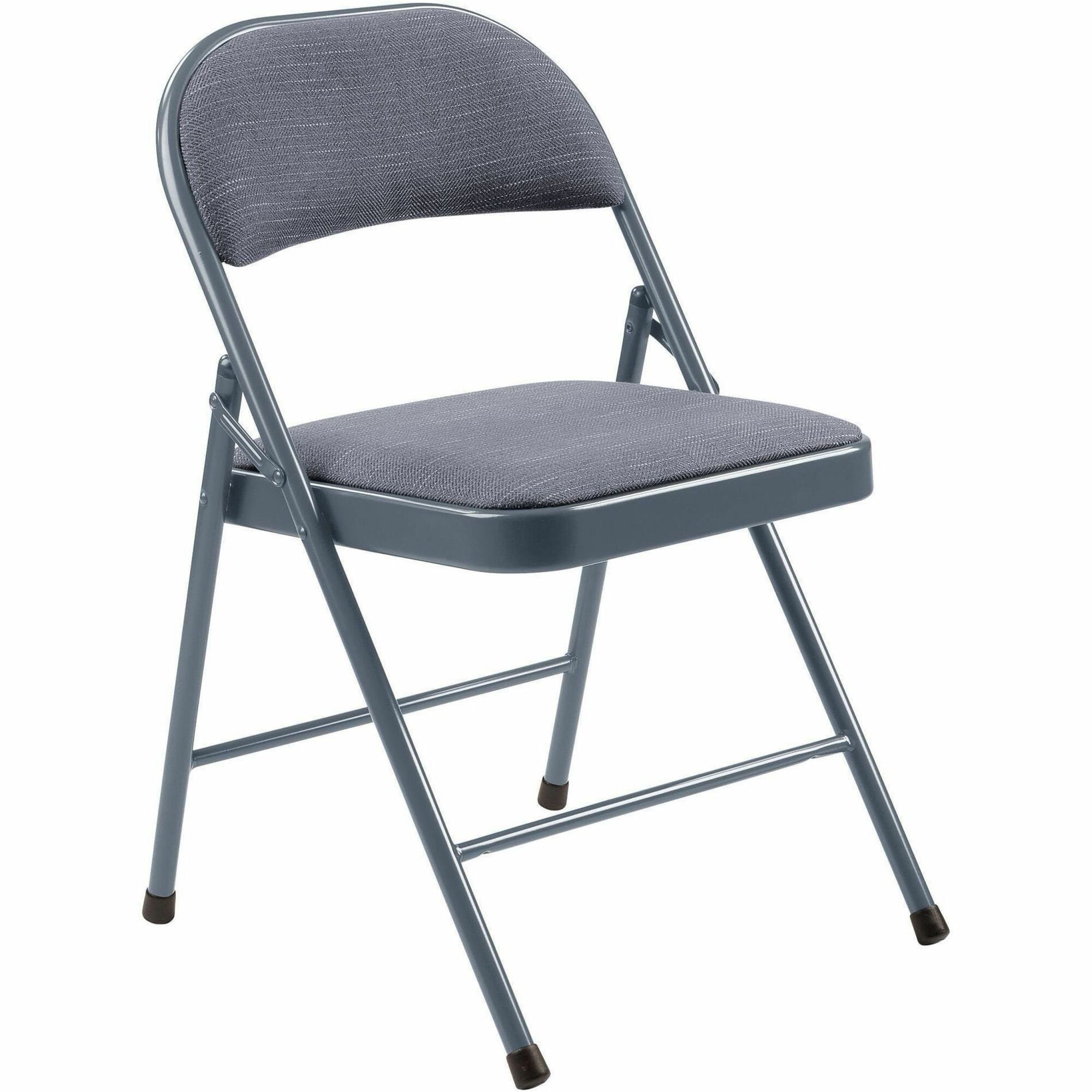 National Public Seating The Basics 900 Series Folding Chair - Steel Frame Material - Four-legged Base - Star Trail Blue - Vinyl - 4 / Carton