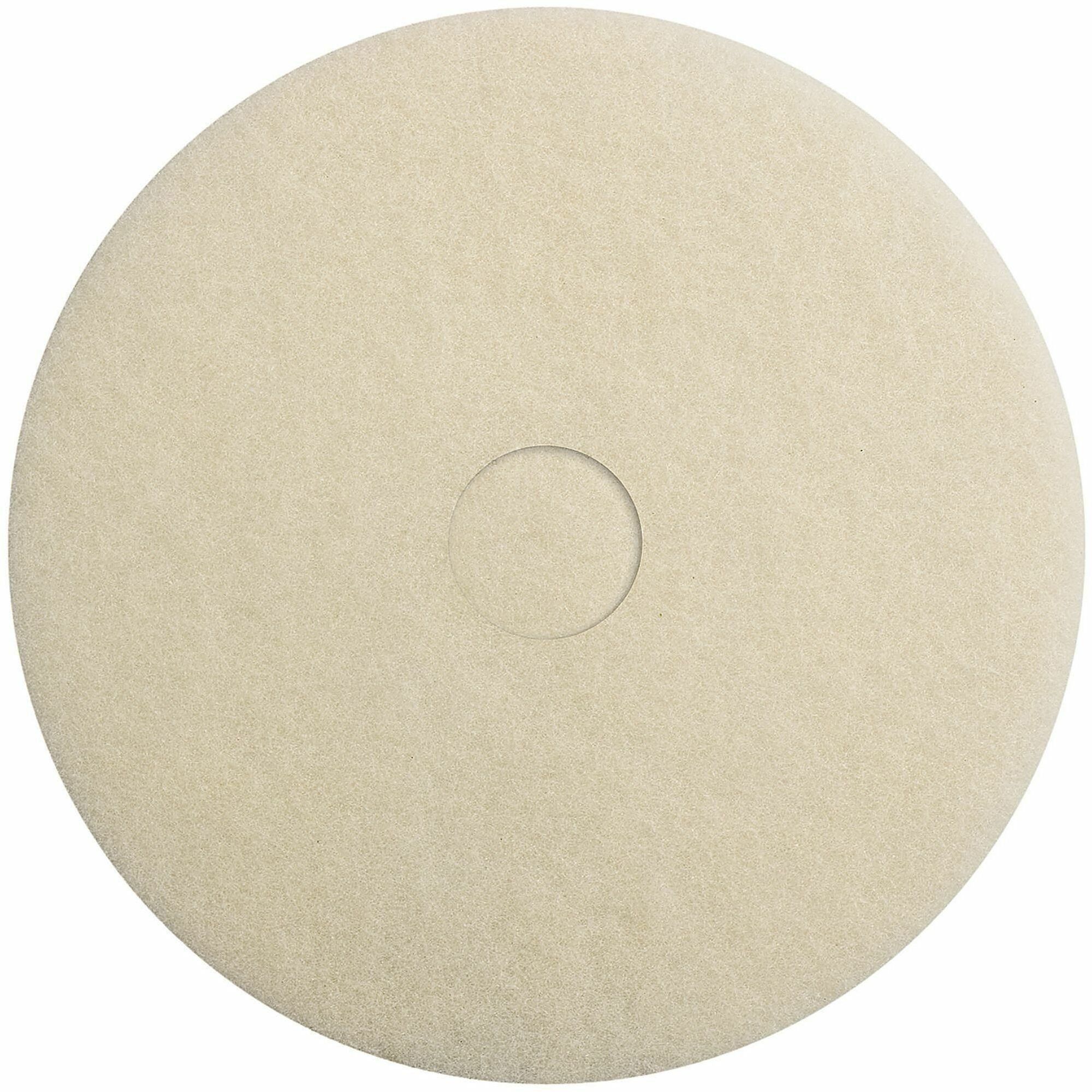 Genuine Joe Carpet Cleaning Floor Pads - Carpet, Floor, Cleaning - Dirt Remover - White - 10 / Box