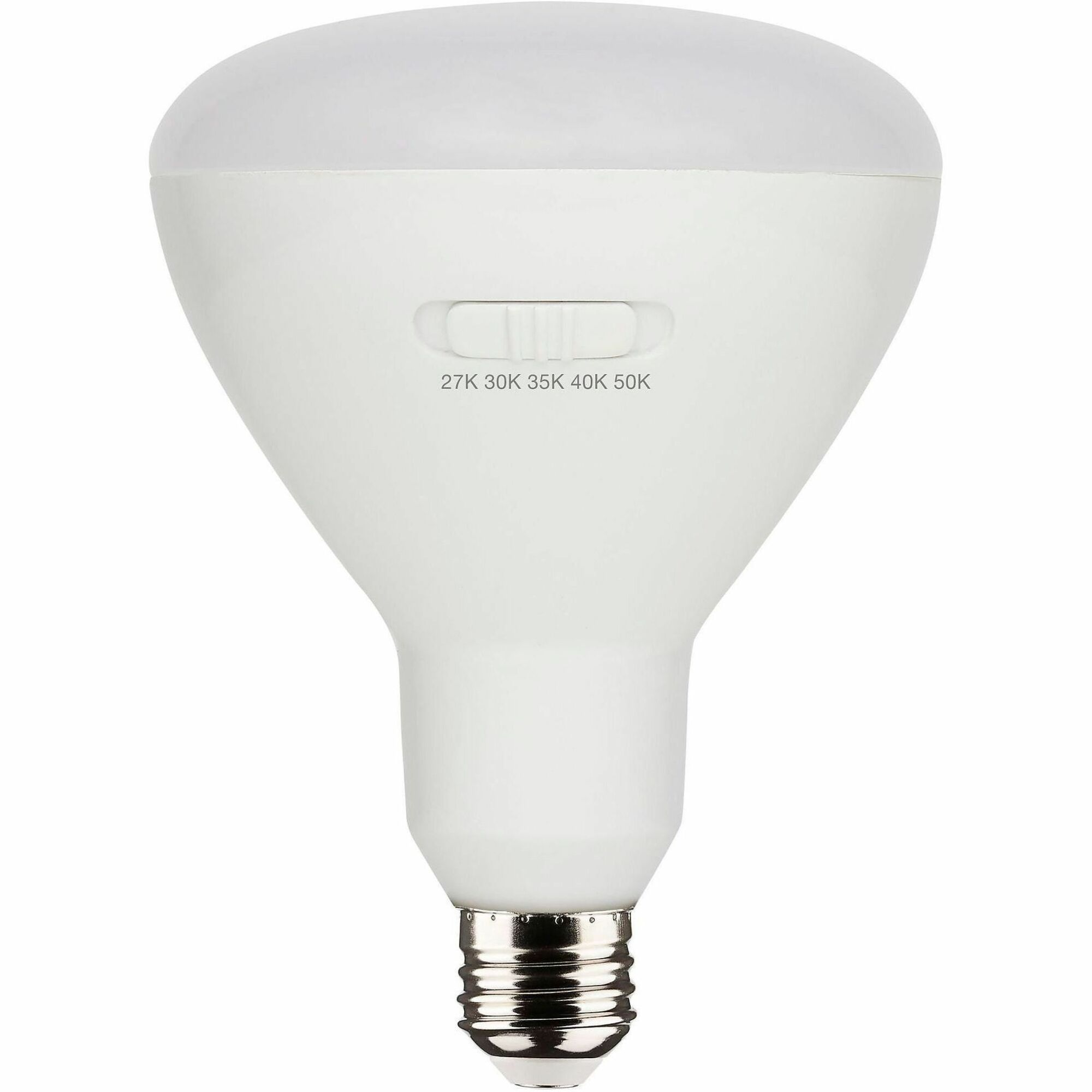 Satco CCT-Selectable BR LED Dimmable Bulbs - 13 W - 75 W Incandescent Equivalent Wattage - 120 V - 1075 lm - Reflector - BR40 Size - White - White, Warm White, Natural Light Light Color - E26 Base - 25000 Hour - 5000°K Color Temperature - 90 CRI - 100° Beam Angle - Dimmable - 4 / Pack