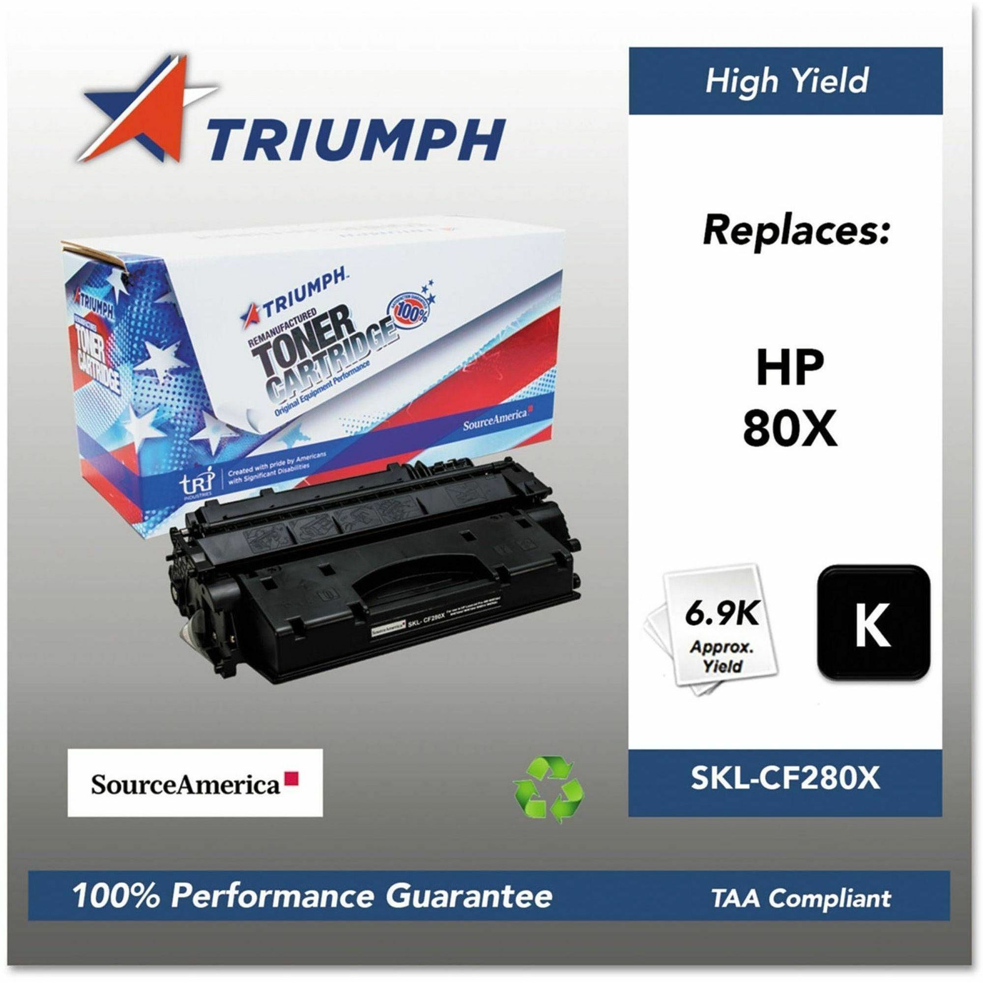 SKILCRAFT® Remanufactured High (XL) Yield Laser Toner Cartridge - Alternative for HP 80X (CF280X) - Black - 1 Each - 6900 Page