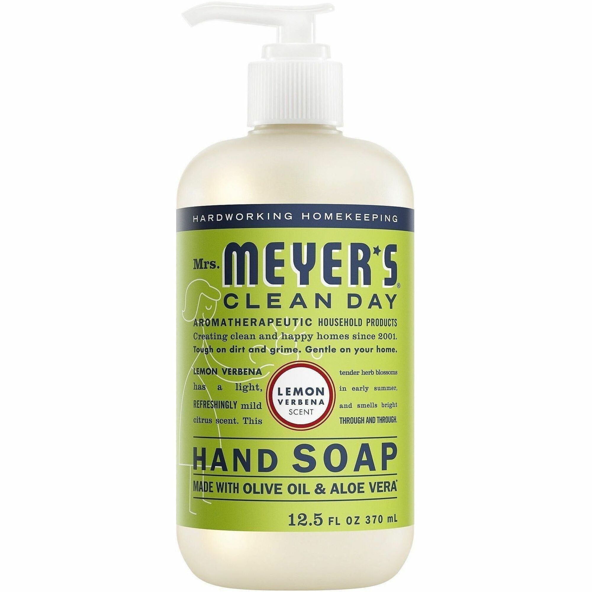 Mrs. Meyer's Clean Day Hand Soap Refill - Lemon Verbena, Lavender, Mild Citrus Scent - 12.50 fl oz - Grime Remover - Multipurpose - Moisturizing - Multi - Non-drying, Paraben-free, Phthalate-free, Cruelty-free, No Artificial Color