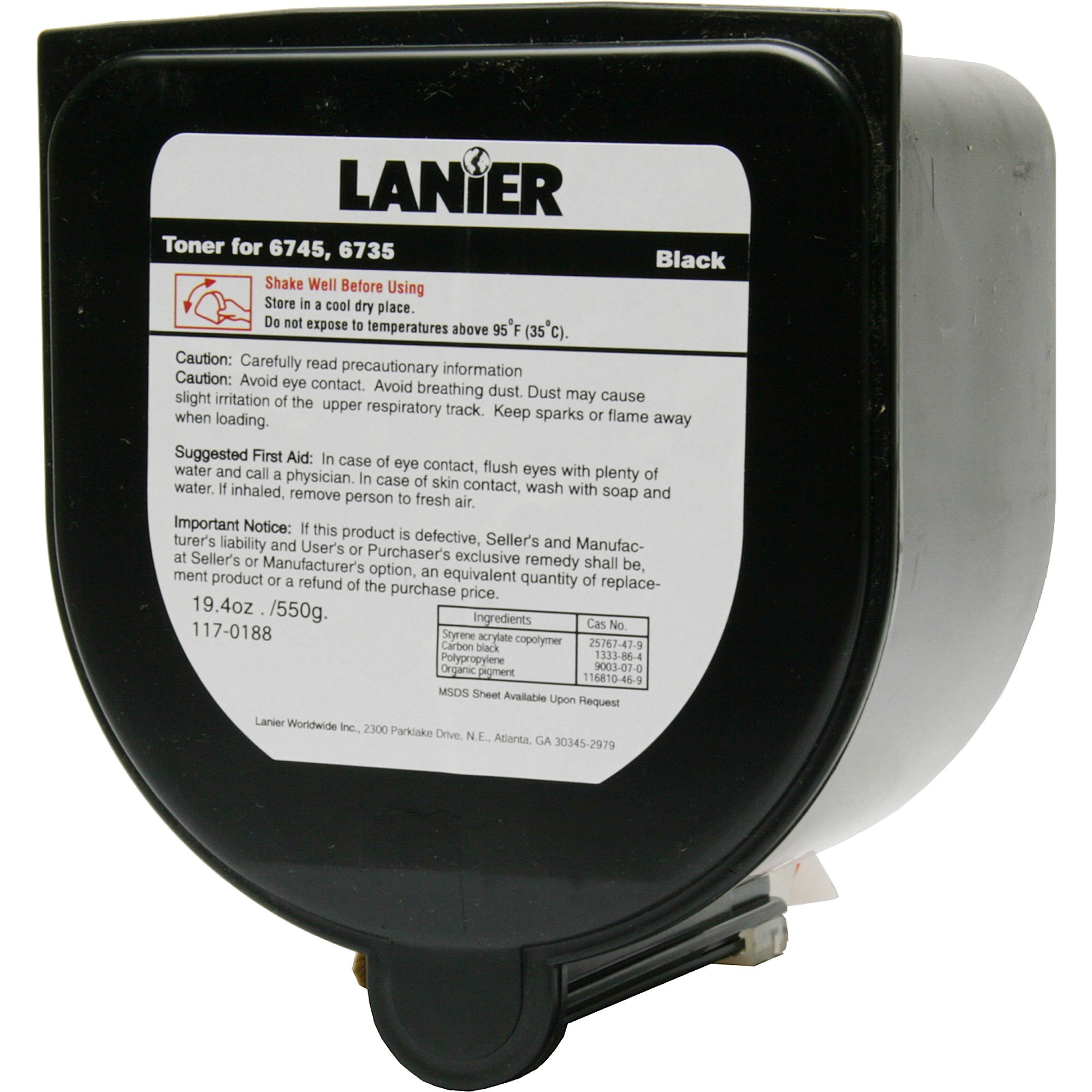 Lanier Original Laser Toner Cartridge - Black - 1 Each - 18750 Pages