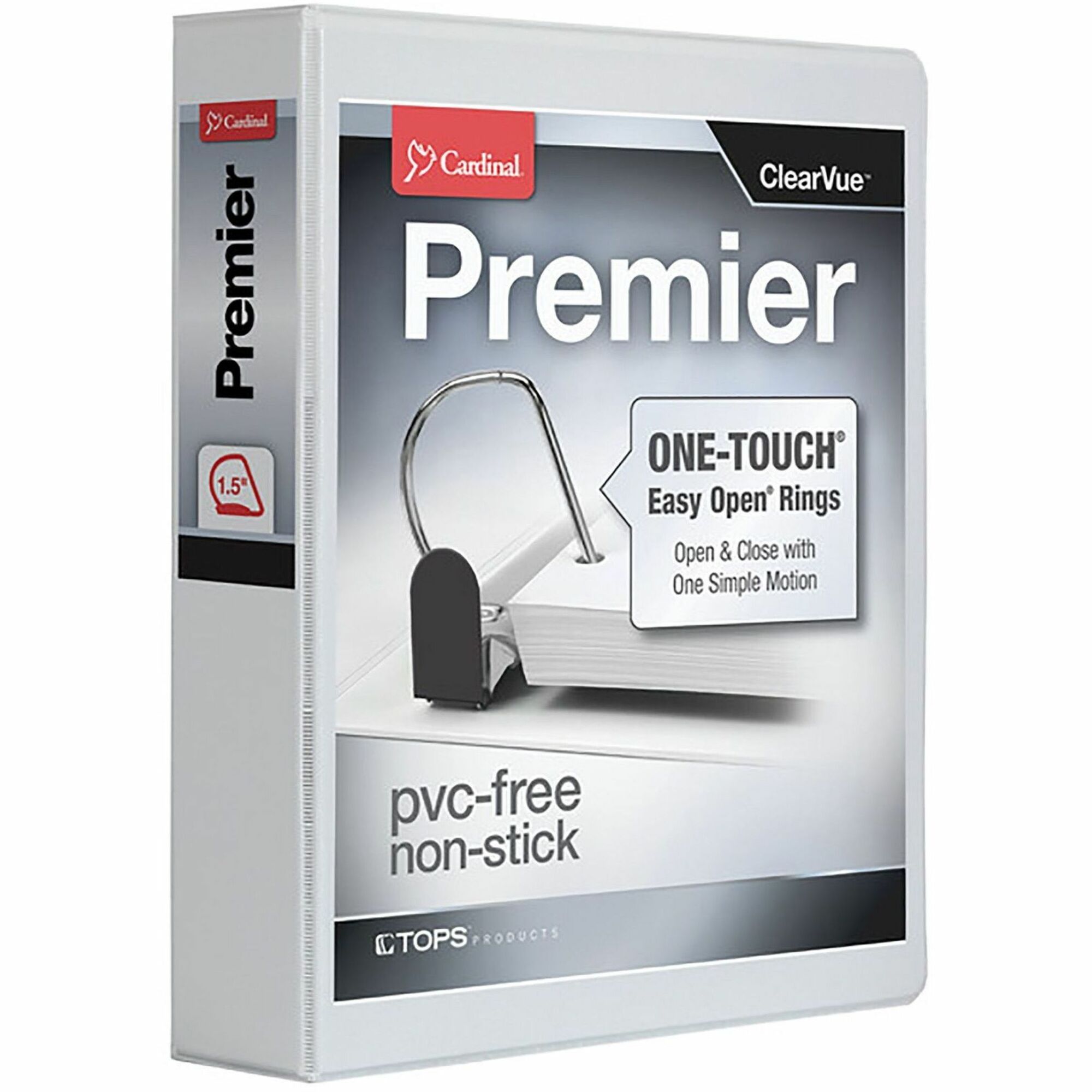 Cardinal&reg; Premier ONE-TOUCH&reg; Easy Open&reg; Locking Slant-D&reg; Rings Binder
