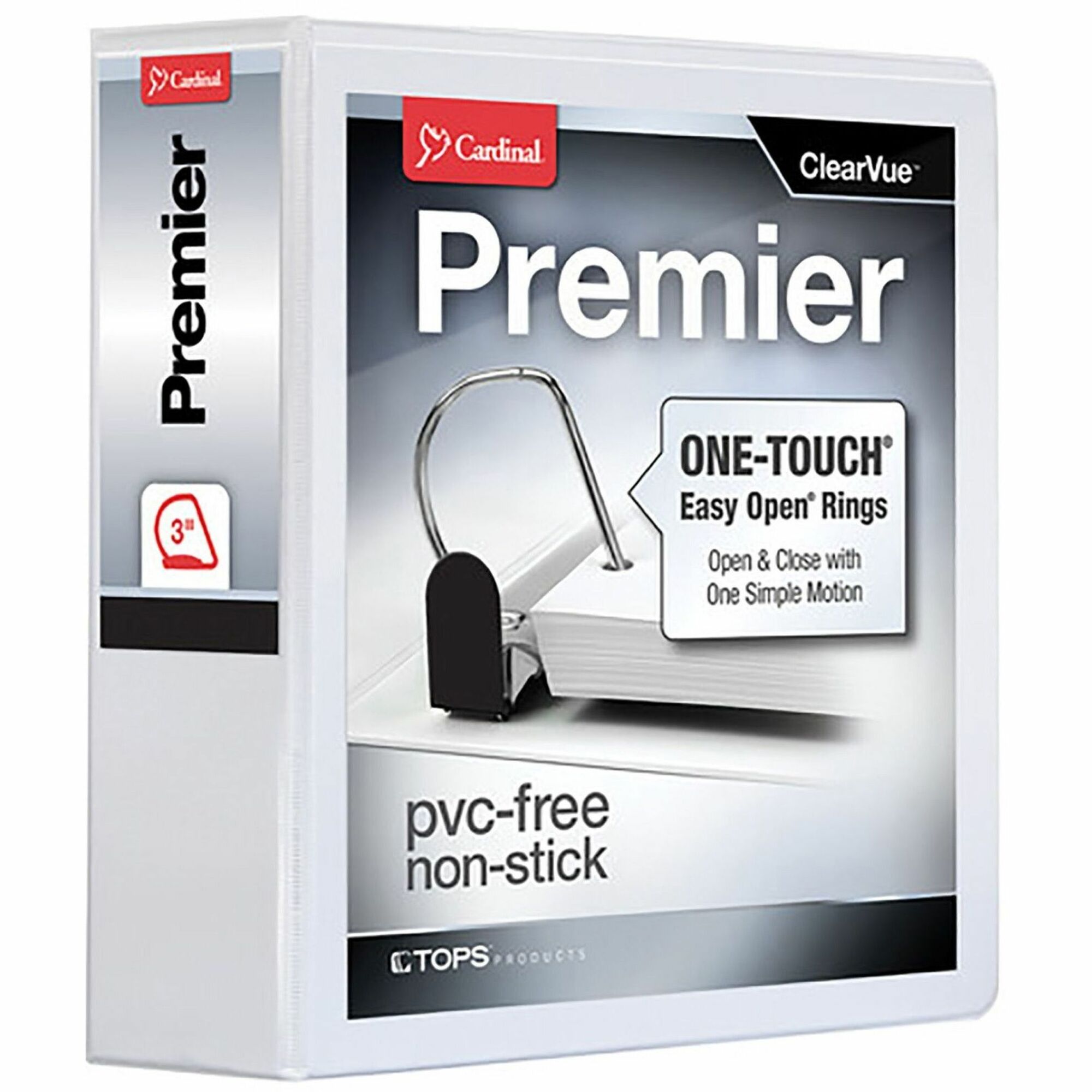 Cardinal&reg; Premier ONE-TOUCH&reg; Easy Open&reg; Locking Slant-D&reg; Rings Binder