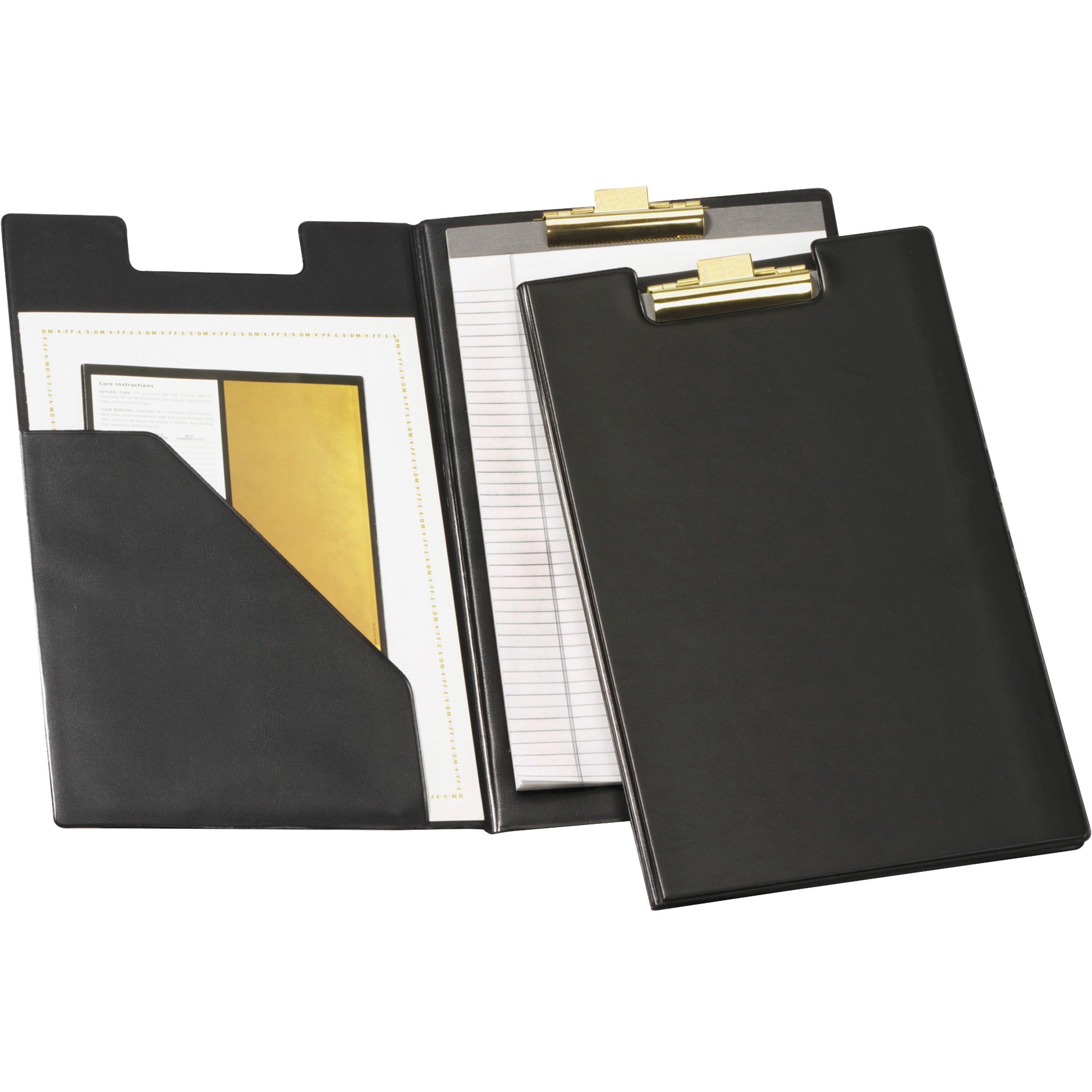 Cardinal 253 610 Legal Pad Folio - 8 1/2" x 14" - 100 Sheets Capacity - 1 Inside Front Pocket - Vinyl, Polyvinyl Chloride (PVC) - Black - Pad Holder - 1 Each