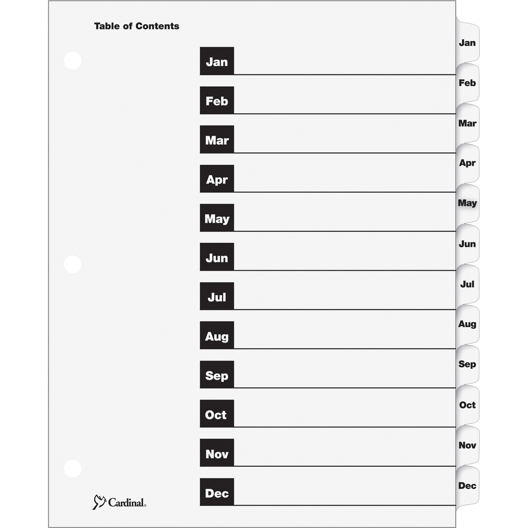 Cardinal® OneStep Monthly Index System