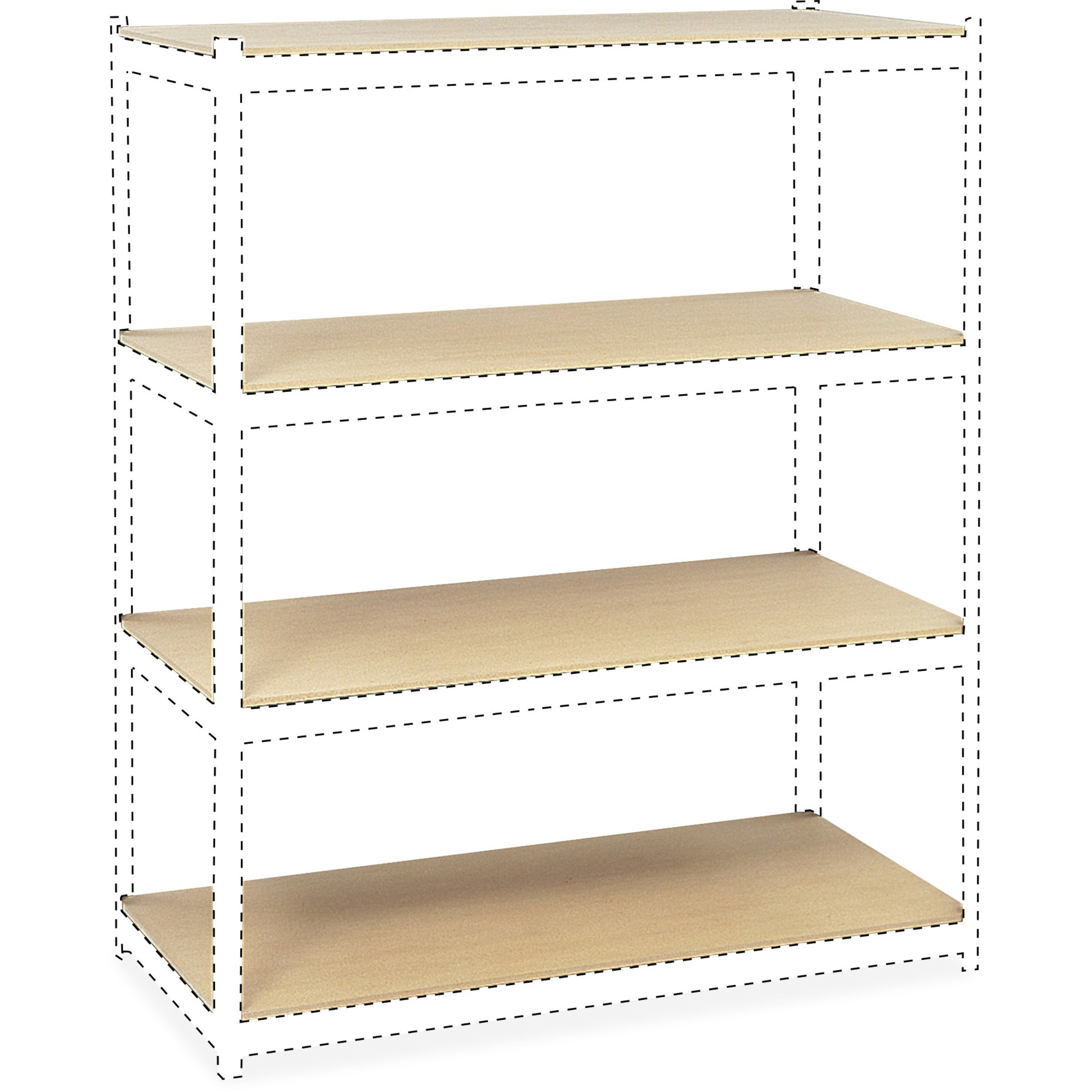 Safco Archival Shelving Box 2 of 2 - 69" Width x 32.87" Depth x 0.50" Height - Particleboard - Gray - 4 / Pack