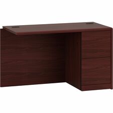 HON 10700 Series File/File Right Return - 2-Drawer - 48" x 24"29.5" - 2 x File Drawer(s)Right Side - Waterfall Edge - Finish: Laminate, Mahogany, Medium Oak - For Office