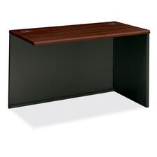 HON 38000 Series Right Return - 48" x 24"29.5" - Radius Edge - Material: Steel - Finish: Charcoal, Laminate, Mahogany - Grommet - For Office