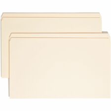 Smead Straight Tab Cut Legal Recycled Top Tab File Folder - 8 1/2" x 14" - 3/4" Expansion - Manila - Manila - 10% Recycled - 100 / Box