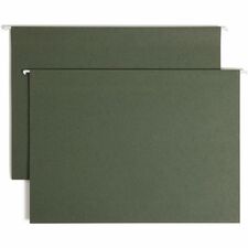 Smead Legal Recycled Hanging Folder - 3" Folder Capacity - 8 1/2" x 14" - 3" Expansion - Standard Green - 10% Recycled - 25 / Box