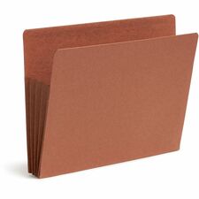 Smead TUFF Straight Tab Cut Letter Recycled File Pocket - 8 1/2" x 11" - 3 1/2" Expansion - Redrope - Redrope - 30% Recycled - 1 / Each