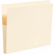 Smead Straight Tab Cut Letter Recycled File Pocket - 8 1/2" x 11" - 200 Sheet Capacity - 1 3/4" Expansion - Manila - 10% Recycled - 25 / Box