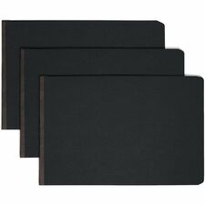 Smead Premium Pressboard Ledger Recycled Fastener Folder - 11" x 17" - 3" Expansion - 1 Fastener(s) - 3" Fastener Capacity for Folder - Pressboard - Black - 100% Recycled - 1 Each