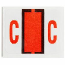 Smead BCCR Bar-Style Color-Coded Labels - "C" - 1 1/4" Width x 1" Length - Dark Orange - 500 / Roll