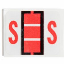 Smead BCCR Bar-Style Color-Coded Labels - "S" - 1 1/4" Width x 1" Length - Pink - 500 / Roll