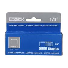 Rapid Standard Staple - 210 Per Strip - Standard - 1/4" Leg - 1/2" Crown - Chisel Point5000 / Box