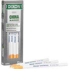 Dixon Phano Nontoxic China Markers - White Lead - White Barrel - 1 Each