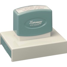 Xstamper Xtra Large Message Stamp - Custom Message Stamp - 2.56" Impression Width x 3.94" Impression Length - 50000 Impression(s) - Recycled - 1 Each