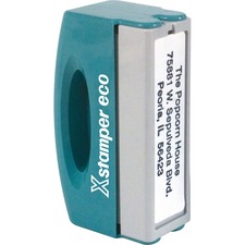 Xstamper Pocket Stamp/Notary Address Stamp - Custom Message Stamp - 0.50" Impression Width x 2" Impression Length - 50000 Impression(s)Plastic - Recycled - 1 Each