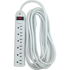 Compucessory 6-Outlet Office Surge Protectors - 6 x AC Power - 1080 J - 125 V AC Input - 125 V AC Output - 15 ft