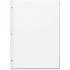 Sparco Mylar - reinforced Edge Unruled Filler Paper - Letter - 100 Sheets - Plain - Unruled - 20 lb Basis Weight - 8 1/2" x 11" - White Paper - Subject, Reinforced Edges - Recycled - 100 / Pack