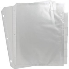 Sparco Top-Loading Sheet Protectors with Index Tabs - Multi - Polypropylene - 8 / Set