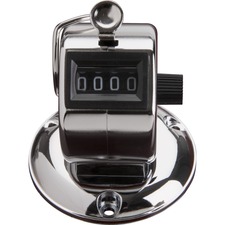Sparco Tally Counters - 4 Digit - Finger Ring - Desktop - Chrome Plated Steel - Silver