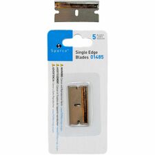 Sparco Tap-Action Razor Knife Refill Blades - 1.50" (38.10 mm) Length x 1" (25.40 mm) Thickness - Straight Style - Steel - 5 / Pack - Stainless Steel