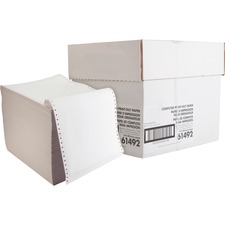 Sparco Dot Matrix Carbonless Paper - White - Letter - 8 1/2" x 11" - 15 lb Basis Weight - 157 / Carton